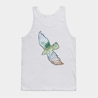 Flying Hawk Northern Landscape Ombre Tank Top